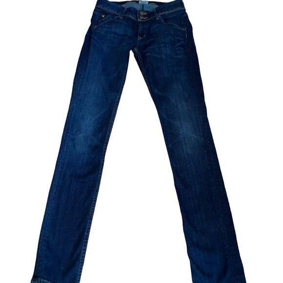 Hudson Collin flap skinny jeans 25" waist medium wash double button W/ stretch - Picture 2 of 9